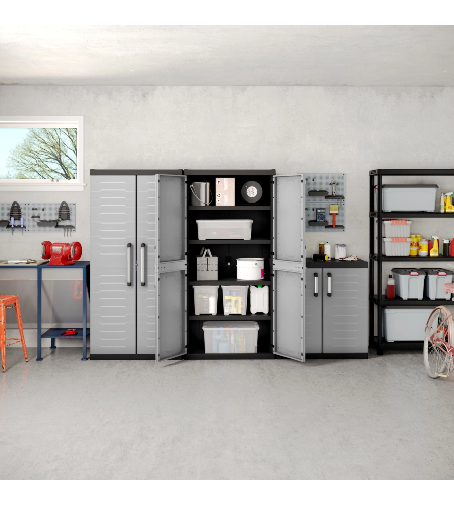 ARMADIO IN RESINA ALTO KETER "DETROIT XL" GRIGIO, 89X54X182 CM